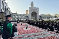 آیین اذن عزا و تعویض پوش ضریح مطهر و پرچم گنبد حرم امام رضا(ع) برگزار می‌شود