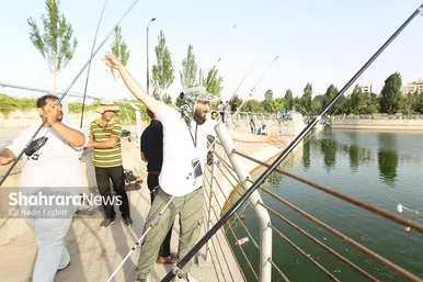 جشنواره ماهیگیری در رود پارک مشهد