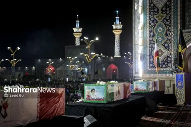 گزارش تصویری | مراسم وداع با شهید مقاومت، حجت‌الاسلام سیداسماعیل خطیب در حرم مطهر رضوی