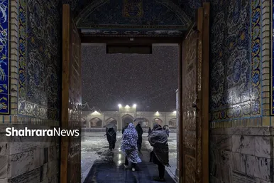 گزارش تصویری | بارش برف پاییزه در حرم مطهر رضوی