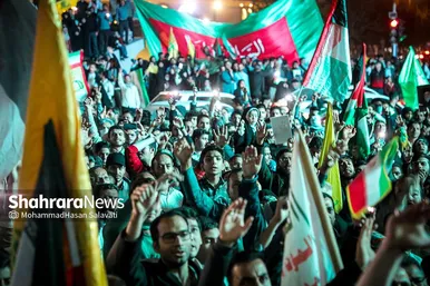 جشن مردم مشهد در حمایت از مردم فلسطین و عملیات «طوفان الاقصی»
