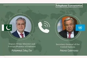 در گفت&zwnj;وگوی اسحاق&zwnj;دار با گوترش؛ پاکستان بر نقش سازمان ملل برای پیشگیری و حل مناقشات تاکید کرد