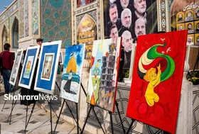 نمایش آثار هنری نوجوانان در حرم امام&zwnj;رضا(ع) برای پاسداشت قهرمانان مقاومت