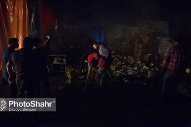 آتش سوزی در بازار خشکبار مصلی
