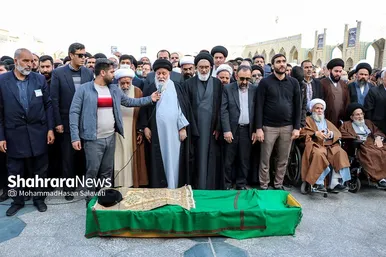 تشییع پیکر حجت الاسلام سید جعفر طباطبایی در مشهد