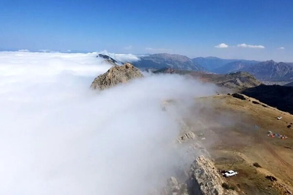 ویدئو| آبشارِ ابر در مرزِ سمنان و مازندران