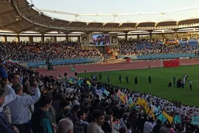 اجتماع عظیم به وقت قدس ۲ در مشهد برگزار شد + عکس و فیلم