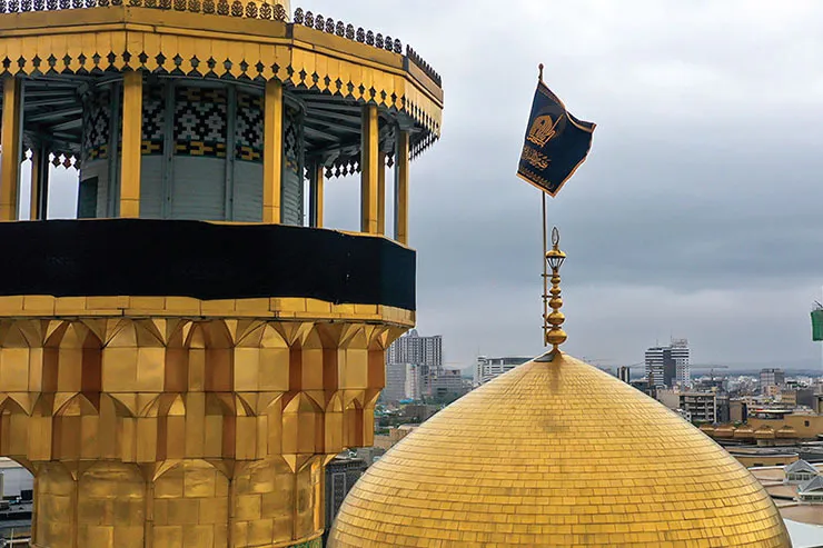 مشهد الرضا (ع) سیاه پوش عزای حسینی شد