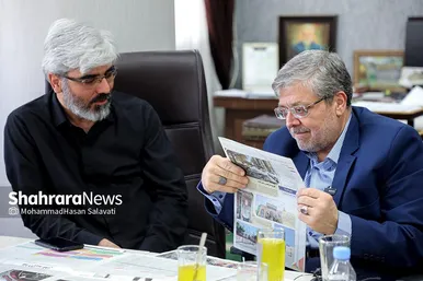 حضور شهردار مشهد در موسسه شهرآرا به مناسبت روز خبرنگار