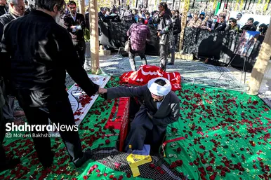 مراسم تشییع و تدفین شهید گمنام در دانشگاه فردوسی مشهد