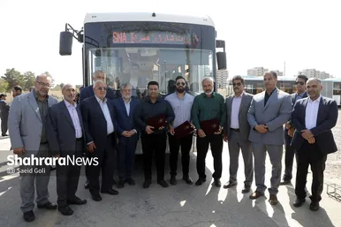 گزارش تصویری | آيين بهره‌برداری از ۳۵ دستگاه اتوبوس جديد در مشهد