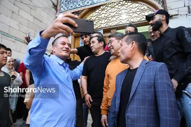 گزارش تصویری | بازدید خداداد عزیزی و عضو شورای اسلامی شهر از حسینیه خاوری های مشهد