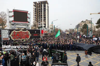 تشییع پیکر مطهر ۱۰ شهید گمنام در مشهد