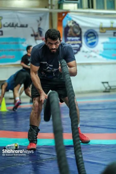 تمرین تیم ملی کشتی آزاد در مشهد