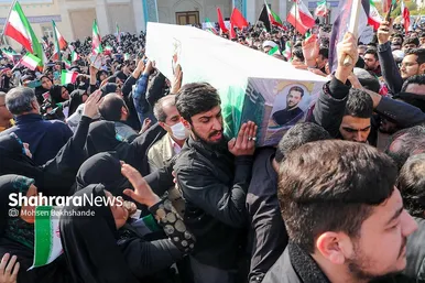 تشییع پیکر دو دانشجوی شهید حافظ امنیت در دانشگاه فردوسی