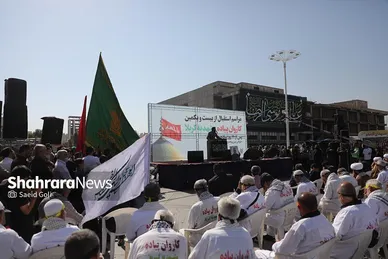 مراسم استقبال کاروان پیاده انصار الحسین (ع)