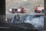 انفجار مهیب تانکر گازوییل در جاده مشهد و سوختن راننده میان شعله‌های آتش+ فیلم
