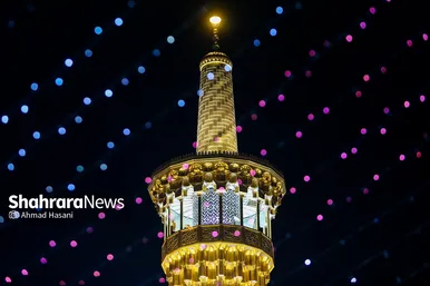 حال و هوای حرم مطهر رضوی در شب میلاد امام رضا(ع)