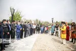 آیین رونمایی از یادمان «گذر سیاوش از آتش» در جلوخان فردوسی برگزار شد