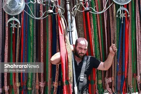 گزارش تصویری | عزاداری روز تاسوعای حسینی در خیابان های اطراف حرم مطهر رضوی