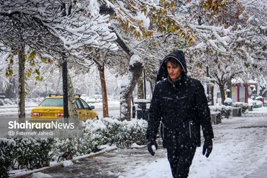 گزارش تصویری |بارش برف پاییزی در مشهد