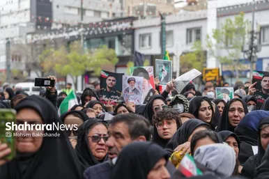 گزارش تصویری | مراسم تشییع پیکر ۸ شهید اقتدار ایران اسلامی در مشهد (۱۳ اسفند ۱۴۰۴)