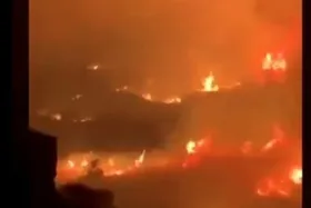 آتش&zwnj;سوزی گسترده در جنوب غرب عربستان + فیلم (۵ خرداد ۱۴۰۴)