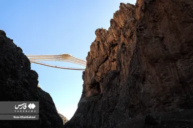 گزارش تصویری | پل معلق «ورگه‌سران»، نوآوری ایرانی در ارتفاع ۱۰۰ متری