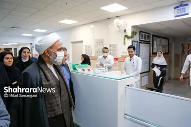 گزارش تصویری | بازدید حجت‌الاسلام نصرالله پژمانفر، رییس کمیسیون اصل نود مجلس، از بیمارستان فارابی مشهد