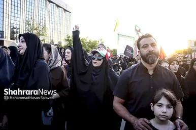 گزارش تصویری | مراسم خیمه سوزان عصر عاشورا در مشهد