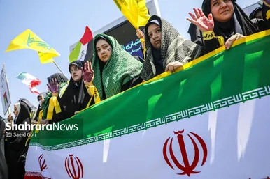 گزارش تصویری | تجمع دانش آموزان مشهدی در محکومیت کشتار کودکان غزه