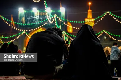گزارش تصویری | حال و هوای حرم مطهر رضوی در شب نیمه شعبان
