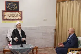 دیدار و گفتگوی قالیباف با آیات عظام جوادی آملی و مکارم شیرازی