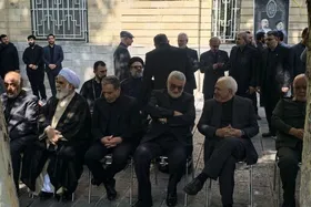 حضور ظریف و عراقچی در مراسم تشییع پیکر امیرعبداللهیان در وزارت خارجه