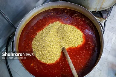 پخت شله مشهدی در مشهد