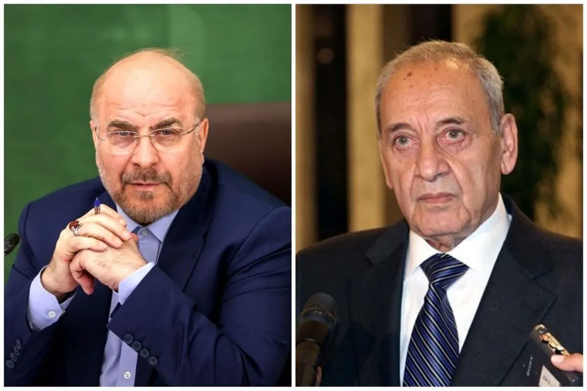 گفت و گوی تلفنی روسای مجالس ایران و لبنان با محوریت پایان جنگ در لبنان و غزه