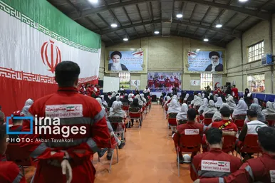 گزارش تصویری | مانور امدادگران جمعیت هلال احمر