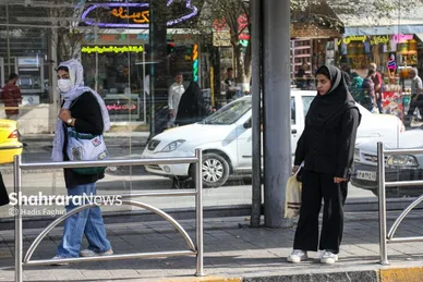 گزارش تصویری | آلودگی هوا،در کف خیابان های مشهد