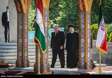استقبال رسمی رئیسی از رئیس جمهور تاجیکستان