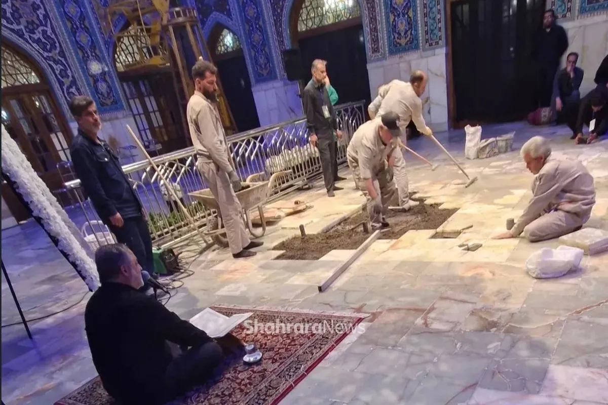 اولین تصاویر از مزار رهبر شهید در دارالذکر حرم مطهر رضوی + عکس و فیلم