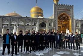 زیارت والیبالیست&zwnj;های مشهدی پیش از اعزام به ارومیه