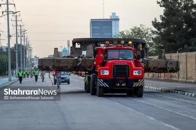 عملیات انتقال دستگاه TBM حفاری قطار شهری