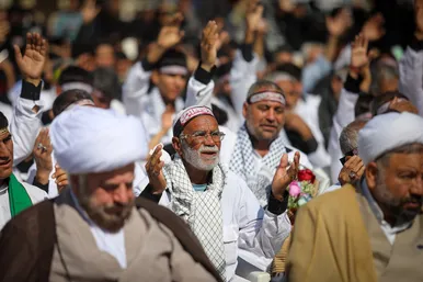 مراسم استقبال کاروان پیاده انصار الحسین (ع)