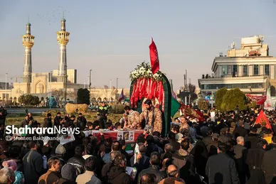 گزارش تصویری | مراسم تشییع پیکر مطهر شهید «مهدی ظریف»، مدافع امنیت در مشهد ۱