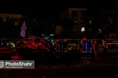 سانحه رانندگی در میدان جمهوری اسلامی مشهد