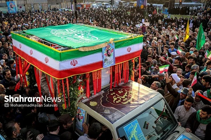 ویدئو | پیکر «حسن براتی» شهید مدافع امنیت در مشهد تشییع شد