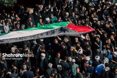 عکس‌هایی از مراسم تشییع پیکر شهدای خدمت در مشهد (۱)