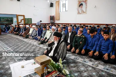 گزارش تصویری | مراسم زنگ نماز در دبیرستان دولتی حسن برزگر مشهد