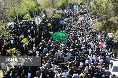 تشییع باشکوه پیکر سردار شهید زاهدی در اصفهان