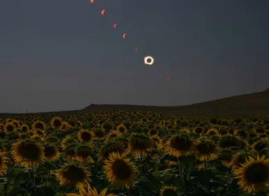تصاویری از خورشیدگرفتگی ۲۰۲۶ در سراسر اروپا (۲۱ مرداد ۱۴۰۵)
